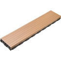 Plancher en bois composite - lot de 0,6m² - lames clipsables - marron - Compolife