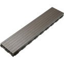 Plancher en bois composite - lot de 0,6m² - lames clipsables - gris - Compolife