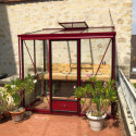Serre adossée LUXIA 5,5m² H226cm en aluminium laqué et verre trempé 4mm + embase incluse - Lams