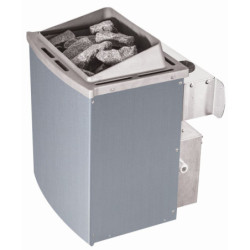 Poêle pour sauna 9 KW avec commande intégrée + 18 Kg de pierres