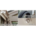 Serre adossée LUXIA 7,2m² H226cm en aluminium naturel et verre trempé 4mm + embase incluse - Lams