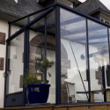 Serre adossée LUXIA 14m² H226cm en aluminium laqué et verre trempé 4mm + embase incluse - Lams