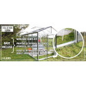 Serre adossée LUXIA 16,2m² H241cm en aluminium laqué et verre trempé 4mm + embase incluse - Lams