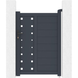 Portillon battant en alu moderne FANCY FILM 100x142cm - X-Metal