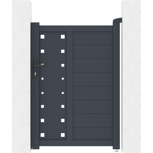 Portillon battant en alu moderne FANCY FILM 100x142cm - X-Metal
