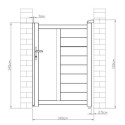 Portillon battant en alu moderne FANCY TIME 100x142cm - X-Metal