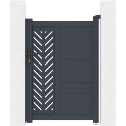 Portillon battant en alu moderne FANCY GROW 100x142cm - X-Metal