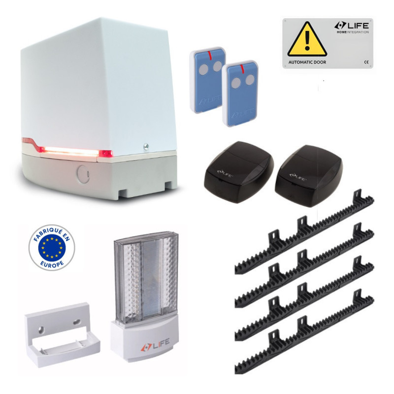 Kit de motorisation à crémaillères pour portail coulissant - Life Home Integration
