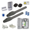 Kit de motorisation à vérins 24V pour portail battant 2x2,5m Life Home Integration Optimo - Avec 2 télécommandes et feu clignota