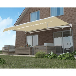 Store banne électrique 350x250cm EASY toile polyester beige - X-METAL