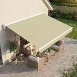 Store banne manuel 295x200cm DECO toile polyester beige - X-METAL
