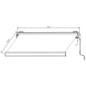 Store banne électrique 300x250cm LUXO toile polyester beige - X-METAL