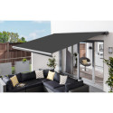 Store banne motorisé 500x300cm LUXO toile polyester grise - X-METAL