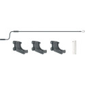 Store banne motorisé 500x300cm LUXO toile polyester grise - X-METAL