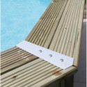 Piscine bois octogonale allongée 355x490cm AZURA toute équipée UBBINK