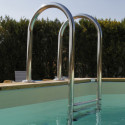 Piscine bois octogonale allongée 355x490cm AZURA toute équipée UBBINK
