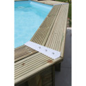 Piscine bois octogonale allongée 355x490cm AZURA toute équipée UBBINK