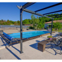 Piscine bois octogonale allongée 400x610cm AZURA toute équipée UBBINK