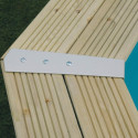 Piscine bois octogonale allongée 400x610cm AZURA toute équipée UBBINK