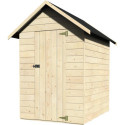 Abri de jardin Ambeal 2,71m² en bois massif 12mm avec plancher – Décor et Jardin