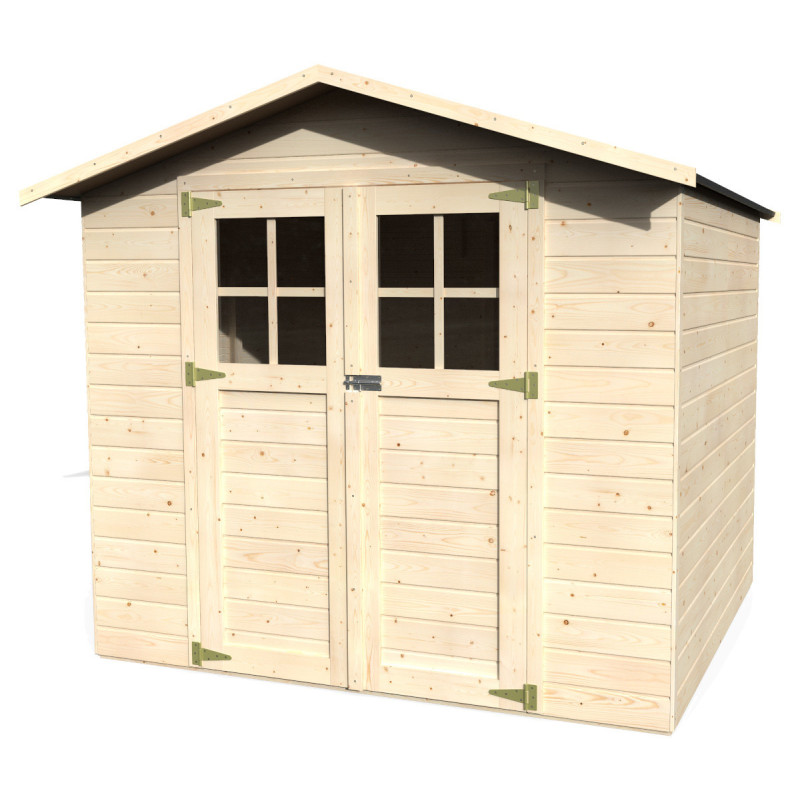 Abri de jardin Lode 4,63m² en bois massif 12mm avec plancher – Décor et Jardin