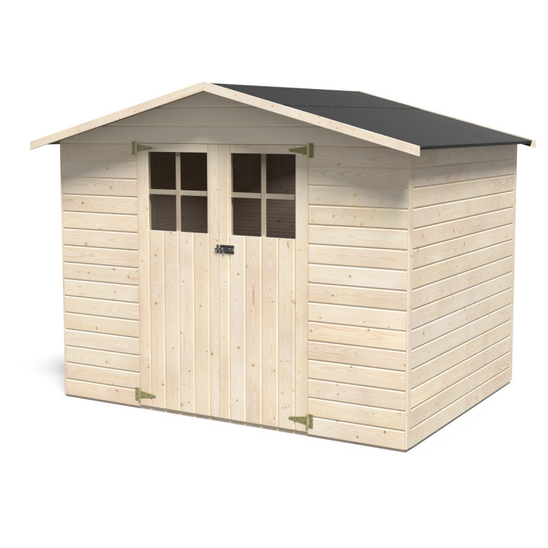 Abri de jardin Lodum 5,29m² en bois massif 12mm avec plancher – Décor et Jardin