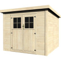 Abri de jardin Talion 6,35m² en bois massif 19mm avec double porte – Décor et Jardin