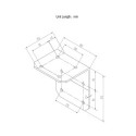 Fixation blanche mur et sous-toit pour store banne coffre plein X-METAL