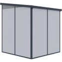 Abri de jardin en résine 3,24m² gris clair toit monopente skylight + plancher - Jobu