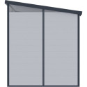 Abri de jardin en résine 3,24m² gris clair toit monopente skylight + plancher - Jobu