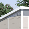 Abri de jardin en résine 3,24m² beige toit monopente skylight + plancher - Jobu