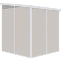 Abri de jardin en résine 3,24m² beige toit monopente skylight + plancher - Jobu