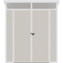 Abri de jardin en résine 3,24m² beige toit monopente skylight + plancher - Jobu