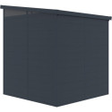 Abri de jardin en résine 3,24m² anthracite toit monopente skylight + plancher - Jobu