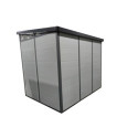 Abri de jardin en résine 4,10m² gris clair toit monopente skylight + plancher - Jobu