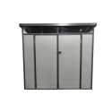 Abri de jardin en résine 4,10m² gris clair toit monopente skylight + plancher - Jobu