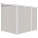 Abri de jardin en résine 4,10m² beige toit monopente skylight + plancher - Jobu