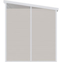 Abri de jardin en résine 4,10m² beige toit monopente skylight + plancher - Jobu