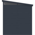 Abri de jardin en résine 4,10m² anthracite toit monopente skylight + plancher - Jobu