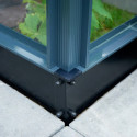 Serre anthracite Jubii 60 LE 15,1m² en aluminium et verre trempé 3mm - Juliana