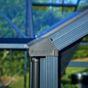 Serre de jardin Orangerie 21,5m² en aluminium noir et verre trempé 3mm - Juliana