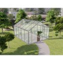 Serre de jardin 10,44m² en aluminium et polycarbonate 6mm Sanus XL10 – Gampre