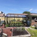 Serre de jardin R205H 8,61m² en aluminium noir et verre trempé BLACKLINE – ACD