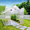Serre de jardin en alu et polycarbonate 11,8m² Essence™ Silver – Canopia by Palram
