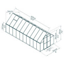 Serre de jardin en alu et polycarbonate 14,7m² Essence™ Silver – Canopia by Palram