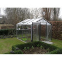 Serre de jardin R306H 13,62m² en aluminium noir et verre trempé BLACKLINE – ACD