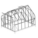 Serre de jardin Comtesse 11m² en aluminium anthracite et verre trempé 4mm - Green Protect