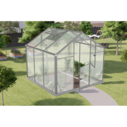 Serre de jardin 4,84m² en aluminium et polycarbonate 6mm Sanus UP! L5 – Gampre