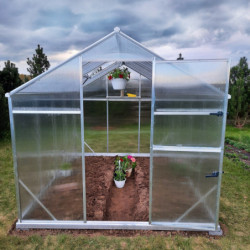 Serre de jardin 6,5m² en aluminium et polycarbonate 6mm Sanus UP! L7 – Gampre