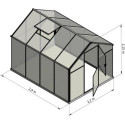 Serre de jardin 6,5m² en aluminium et polycarbonate 6mm Sanus UP! L7 – Gampre